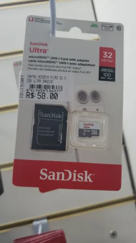 Cartão de Memória Sandisk Ultra 32GB com Adaptador