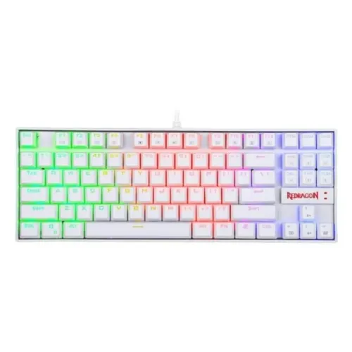 Teclado Mecânico 80% Redragon Kumara White RGB Switch Blue - WZetta