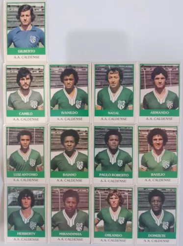Futebol cards ping pong Caldense - 13 cards. 