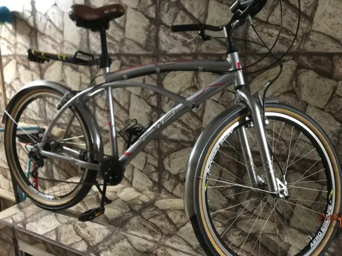 Bicicleta passeio Caiçara aro 26 alumínio 6 marchas