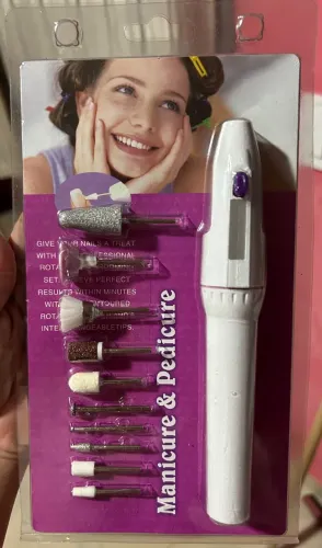 Kit lixadeira elétrica de unha gel e acrílico