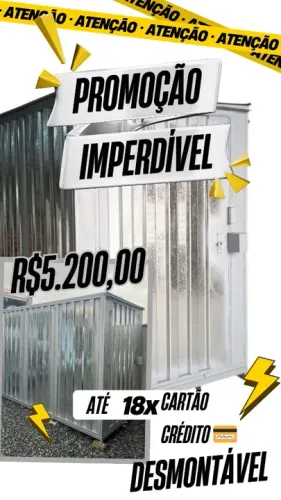 Container galvanizado Desmontável - Promoção Imperdível!