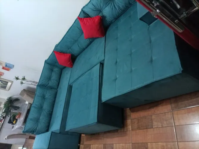 Sofá de Canto Modular  tamanho família 