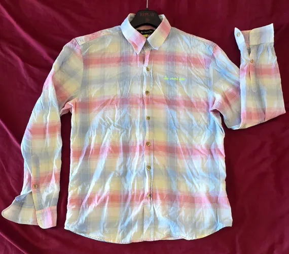 Camisa manga comprida xadrez rosa Ellus P