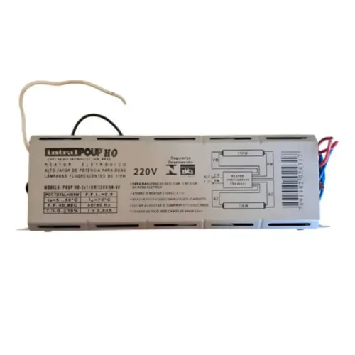 Reator Eletrônico Para 2 Lâmpadas Ho 2x110w 220v Intral