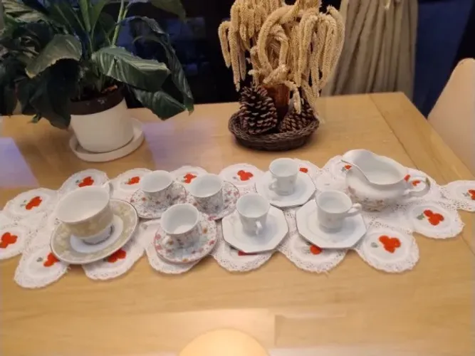 Jogo de Café e chá de  porcelana  vintage Schmidt 