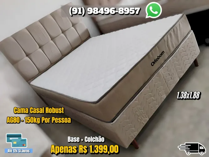 CAMA DE CASAL ORTOBOM 100% ESPUMA