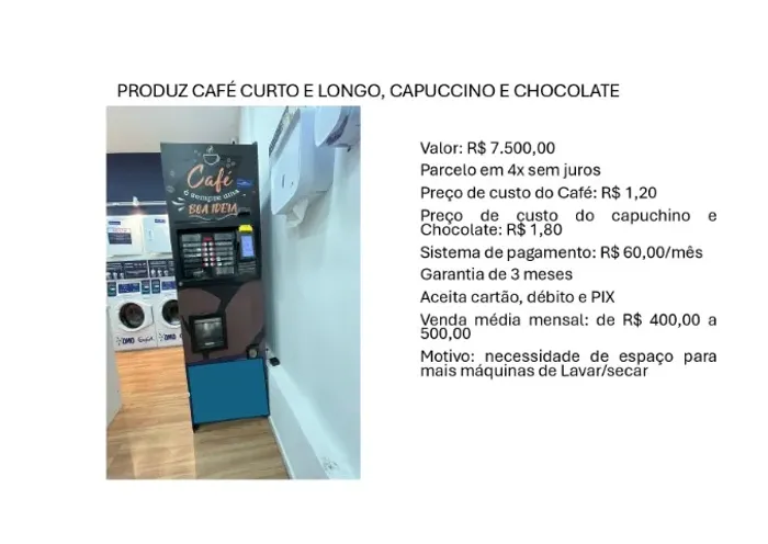 Maquina de café self service