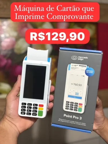 Máquina de Cartão Point PRO 3 com Impressão de Comprovante