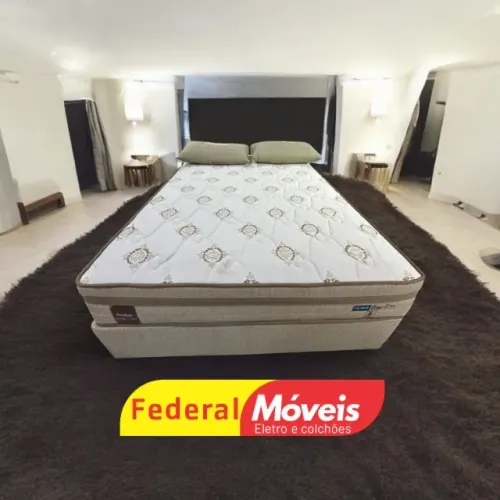 Cama Box Casal Colchão + Base 1,38m (ENTREGA HOJE)