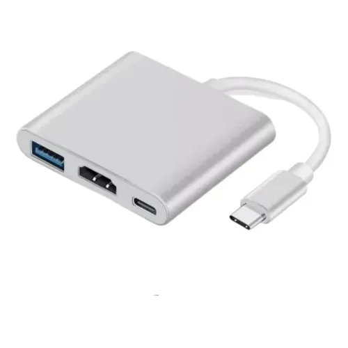 Adaptador tipo-c para hdmi + usb 3.0 + usb c Resolução 4k