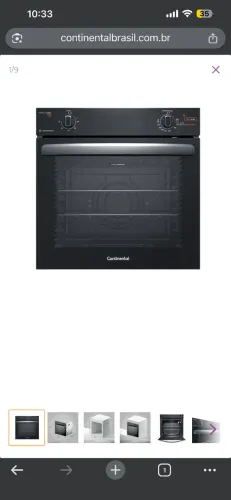 Forno de Embutir a Gás Continental 80L com TopLimpaFácil (OC8GM)