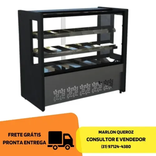 Balcão Estufa 1,25M Polar Preto