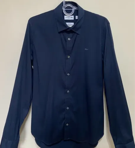 Camisa social Lacoste Azul