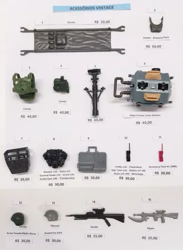 Acessórios Comandos em Ação GI Joe