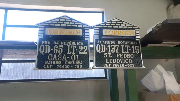 Trabalhamos com placas de endereço caixas de correios * 