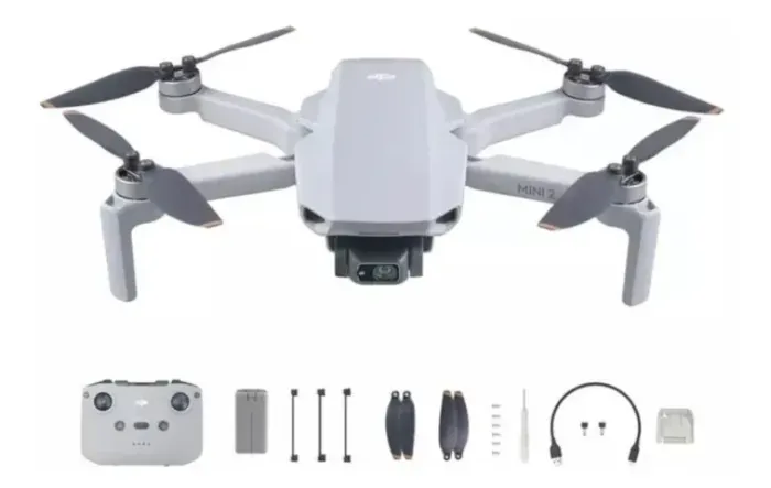 Drone DJI Mini 2 Standard com câmera 4K 2 baterias impecavel sem detalhes 