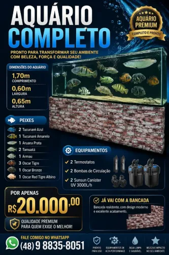 AQUARIO COMPLETO 650 Litros