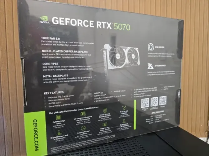 RTX 5070 MSI Ventus 2x 12GB Lacrada com NF