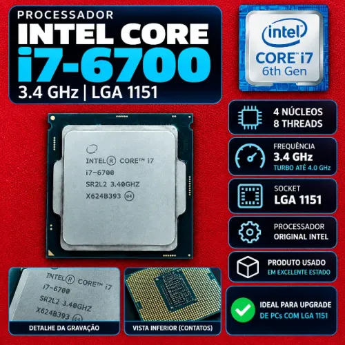 Processador Intel Core i7-6700 3.4GHz LGA 1151