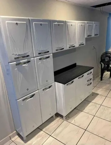 Armário de Cozinha de Aço 4 Peças com Aéreo 3 Portas (Novo) Entrega Grátis!