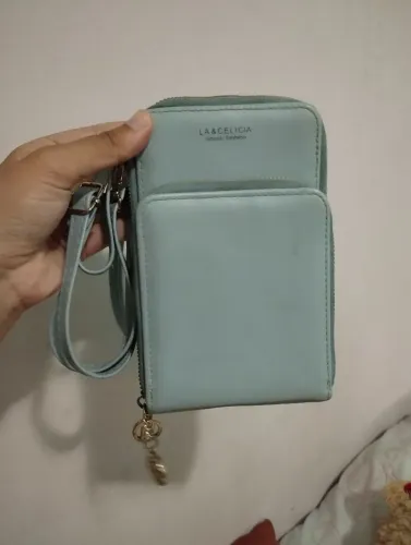 Bolsa Azul de Ombro La Cecilia