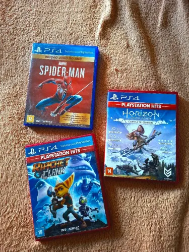 Kit 3 Jogos PS4 Spider-Man + Horizon + Ratchet & Clank - Originais