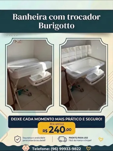 Banheira com trocador Burigotto