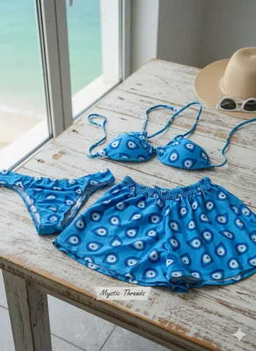 Biquíni Conjunto Trikini 3 Peças Short Prais Moda Tendência