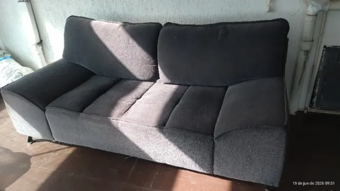 Sofa cinza 2 e 3 lugares