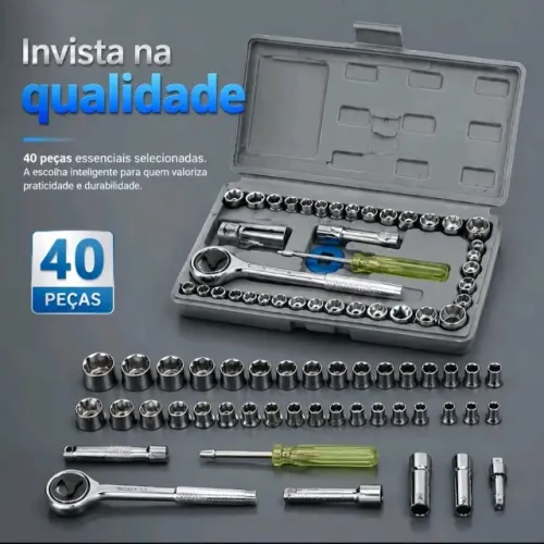 Kit de Chave Catraca com Soquetes e Maleta