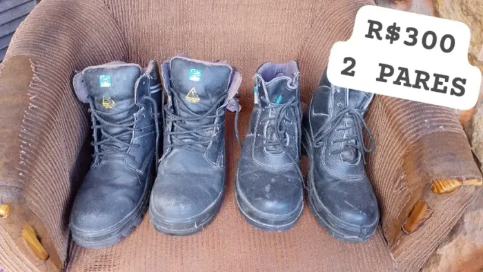 2 pares de botas industriais usadas (EPI) da MARLUVAS - tam. 42