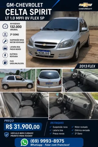 Chevrolet Celta Spirit/ LT 1.0 MPFI 8V Flexp. 5P 2013
