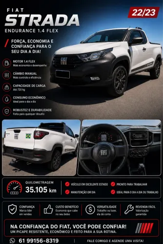 Fiat Strada Endurance 1.4 Flex 8V CS Plus 2023