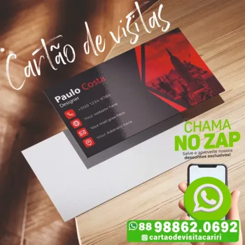 Cartão de visitas - 1000Unid. couchê 250g