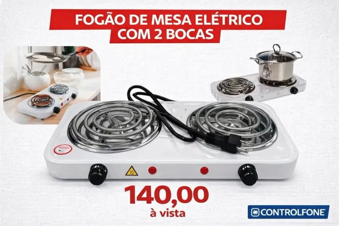 Fogareiro elétrico (2 bocas)