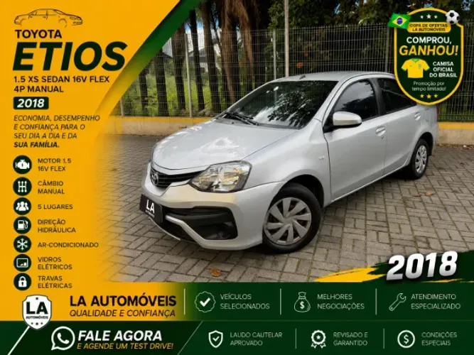 Toyota Etios XS Sedan 1.5 Flex 16V 4P Mec. 2018