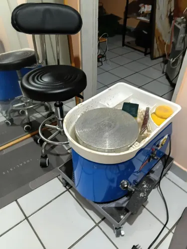 Torno Eletrico BIVOLT Roda Ceramica para trabalhar Argila BIVOLT