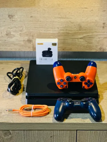 PS4 Slim de 1TB - Zero / Sem Detalhes | CAIXA, Manual Lacrado e Controle
