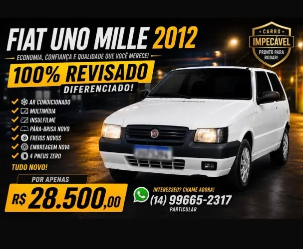 Fiat Uno Mille 1.0 Fire/ F.flex/ Economy 2P 2012