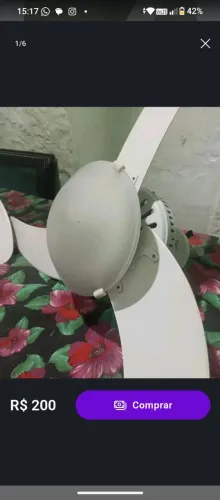 Ventilador de teto automático com controle pegando perfeitamente 