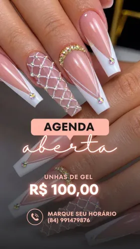 Alongamento em gel (promoção) em ponta negra