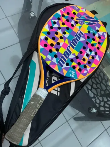 Raquete De Beach Tennis Mormaii Carnival Com Capa Lona