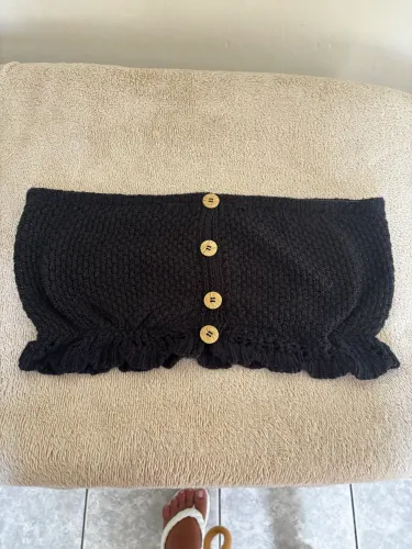 Cropped de crochê