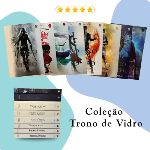 Coleção Completa Trono de Vidro (Capas Antigas) - Sarah J. Maas (6 livros + 2 extras)