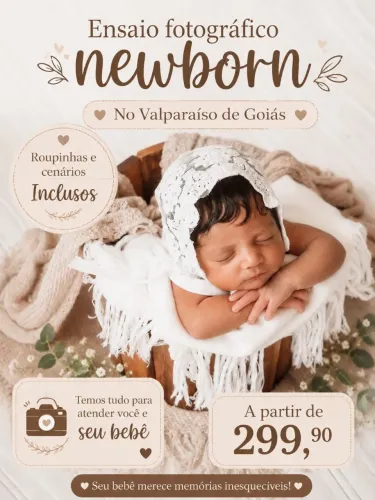 Ensaio fotográfico newborn Valparaíso de Goiás 