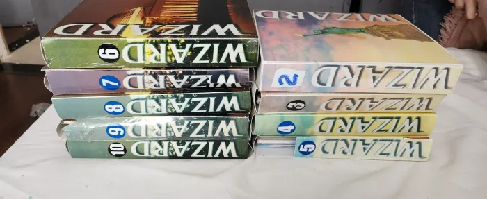 coleção wizard cadernos, cds, fitas k7 curso de inglês