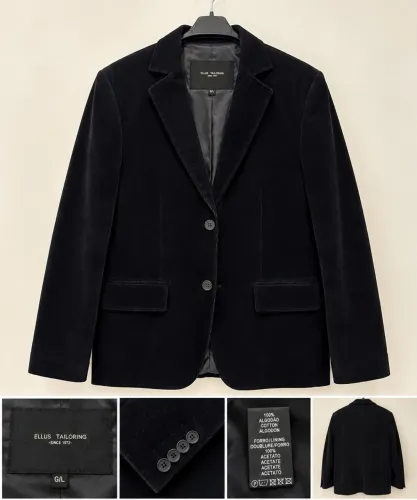 Blazer masculino Ellus Tailoring, linha de alfaiataria da Ellus, na cor preta.