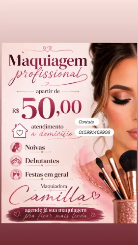 Maquiagem profissional social e simples apartir de 50,00 atendimentos a domicílio 