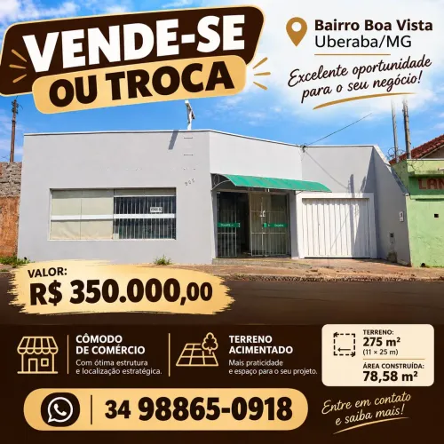 Imóvel Comercial - Boa vista Uberaba MG 